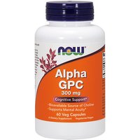 Alpha GPC 300 mg, 60 Vcaps, NOW Foods