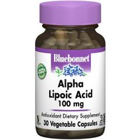 Alpha Lipoic Acid 100 mg, 30 Vegetable Capsules, Bluebonnet Nutrition