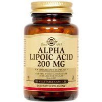 Alpha Lipoic Acid 200 mg, 50 Vegetable Capsules, Solgar