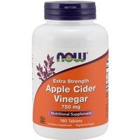 Apple Cider Vinegar 750 mg, Extra Strength, 180 Tablets, NOW Foods