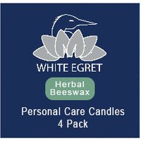 Personal Care Candles - Herbal Beeswax, 4 Candles, White Egret Personal Care