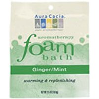 Aromatherapy Foam Bath Ginger Mint, 2.5 oz Pouch, Aura Cacia