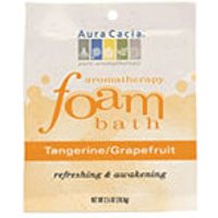 Aromatherapy Foam Bath Tangerine Grapefruit, 2.5 oz Pouch, Aura Cacia