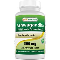 Ashwagandha 500 mg, 120 Vegetarian Capsules, Best Naturals