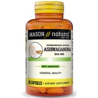 Ashwagandha, Standardized Extract, 500 mg, 60 Capsules, Mason Natural