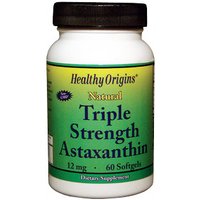 Triple Strength Astaxanthin, 12 mg, 60 Softgels, Healthy Origins