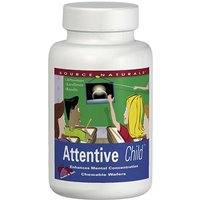 Attentive Child 120 Chewable Wafers, Enhance Mental Concentration, from Source Naturals