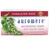 Ayurvedic Bar Soap Travel Size, Himalayan Rose, 0.6 oz, Auromere