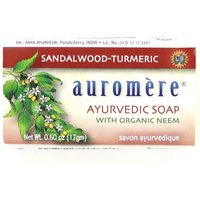 Ayurvedic Bar Soap Travel Size, Sandalwood Tumeric, 0.6 oz, Auromere