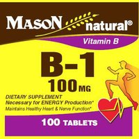 Vitamin B-1 100 mg, 100 Tablets, Mason Natural