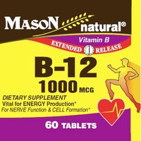 Vitamin B-12 1000 mcg, Timed Release, 60 Tablets, Mason Natural