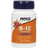 Vitamin B-12 2000 mcg Chewable, 100 Lozenges, NOW Foods