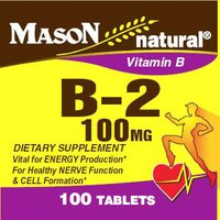 Vitamin B-2 100 mg, 100 Tablets, Mason Natural