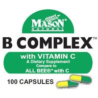 Vitamin B Complex with Vitamin C, 100 Capsules, Mason Natural