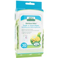 Bamboo Baby Tooth & Gum Wipes, 30 Count, Aleva Naturals