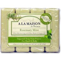 Hand & Body Bar Soap Value Pack, Rosemary Mint, 4 x 3.5 oz, A La Maison