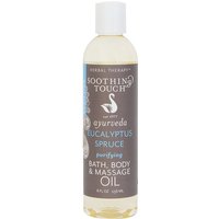 Bath, Body & Massage Oil, Eucalyptus Spruce, 8 oz, Soothing Touch