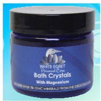 Bath Crystals with Magnesium Sample Size, 2 oz, White Egret Personal Care