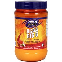 BCAA Big 6 - Natural Watermelon Flavor Powder, 600 g, NOW Foods