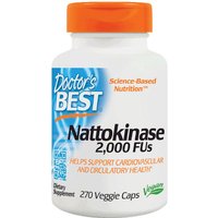 Nattokinase 2,000 FUs, Value Size, 270 Vegetarian Capsules, Doctors Best