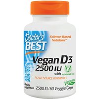 Vegan D3, Vitamin D 2500 IU, 60 Vegetarian Capsules, Doctors Best