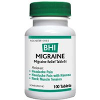 BHI Migraine Relief, 100 Tablets, MediNatura