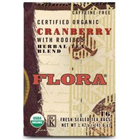 Cranberry with Rooibos Tea, 16 Tea Bags, Flora Health