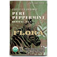 Pure Peppermint Tea, 16 Tea Bags, Flora Health