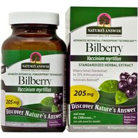 Bilberry Extract Standardized, 90 Vegetarian Capsules, Natures Answer