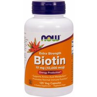 Biotin 10 mg Extra Strength, 120 Vegetarian Capsules, NOW Foods
