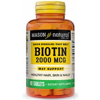 Biotin 2000 mcg, Quick Dissolve & Fast Melt, 90 Tablets, Mason Natural