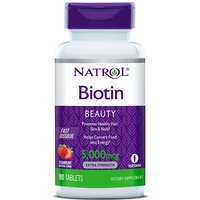 Biotin 5000 mcg Fast Dissolve, Strawberry Flavor, 250 Tablets, Natrol