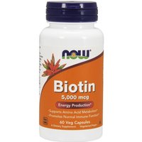 Biotin 5000mcg 60 Vcaps, NOW Foods