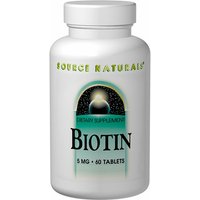 Biotin Vitamin 5mg 120 tabs from Source Naturals