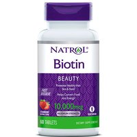 Biotin Fast Dissolve 10000 mcg, 60 Tablets, Natrol