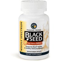 Black Seed with High Potency Garlic, 100 Capsules, Amazing Herbs