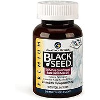 Premium Black Seed Oil 500 mg, 90 Softgel Capsules, Amazing Herbs