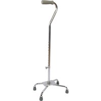 BodyMed Aluminum Adjustable Height Quad Cane, Large Base, ZZRADL476LRG