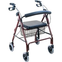 BodyMed Aluminum Rollator, Burgundy, ZZRROL01