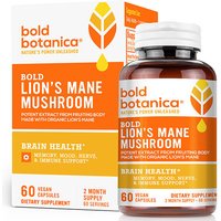 Bold Lions Mane Mushroom, 60 Vegan Capsules, Bold Botanica