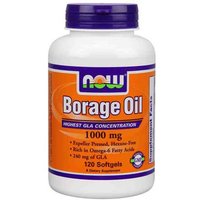 Borage Oil 1050mg, 240mg GLA, 120 Softgels, NOW Foods