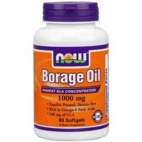 Borage Oil 1050mg, 240mg GLA, 60 Softgels, NOW Foods