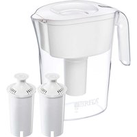 Brita Lake Pitcher Water Filtration System with 2 Filters, White