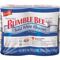 Bumble Bee Solid White Albacore in Water, 8 Packx 5 oz