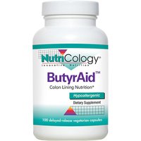 ButyrAid, Colon Lining Nutrition, 100 Delayed-Release Vegetarian Capsules, NutriCology