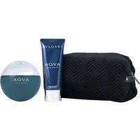 Bvlgari Aqua Edt Spray & Aftershave Balm & Pouch for Men, 3.4 oz & 3.4 oz