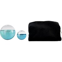 Bvlgari Aqua Marine Edt Spray & Edt Spray Mini & Pouch for Men, 3.4 oz & 0.5 oz
