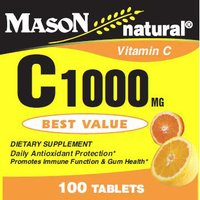 Vitamin C 1000 mg, 100 Tablets, Mason Natural