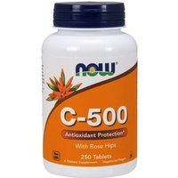Vitamin C-500 with Rose Hips, 250 Tablets, NOW Foods