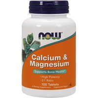 Calcium-Magnesium 500/250 mg, 100 Tablets, NOW Foods